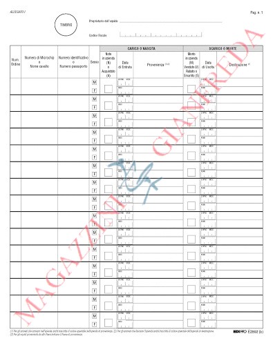 REGISTRO CARICO - SCARICO STUPEFACENTI E SOSTANZE PSICOTROPE, 50 PAGINE NUMERATE E2899